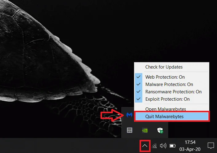 Fix Malwarebytes Real-Time Web Protection zal de fout niet inschakelen