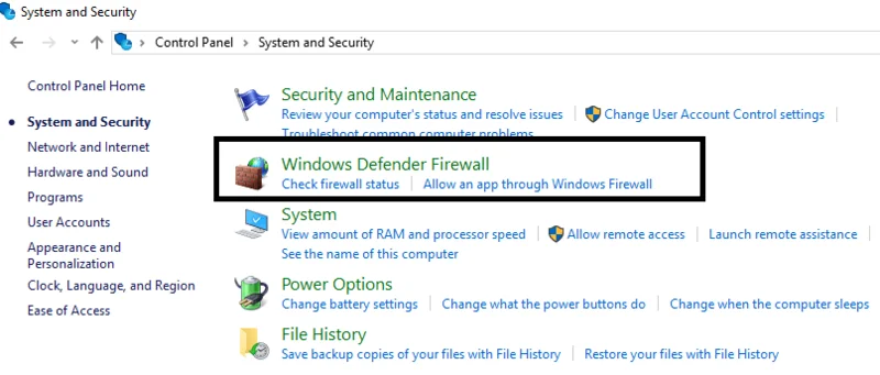 إصلاح مشكلات جدار حماية Windows في نظام التشغيل Windows 10