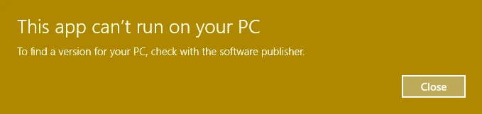 Betulkan Apl ini tidak boleh dijalankan pada ralat PC anda pada Windows 10