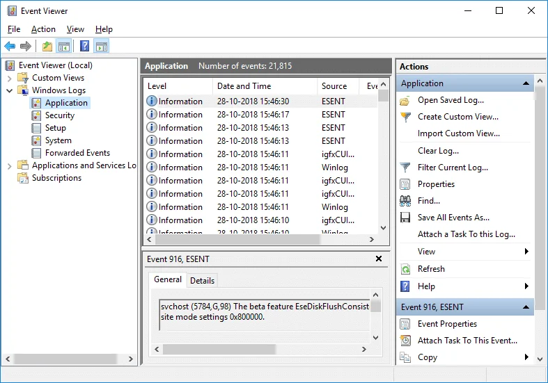 Cara Mengosongkan Semua Log Peristiwa dalam Pemapar Acara dalam Windows 10