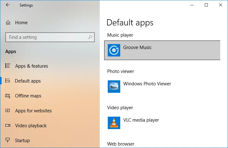 Windows10でデフォルトのプログラムを変更する方法