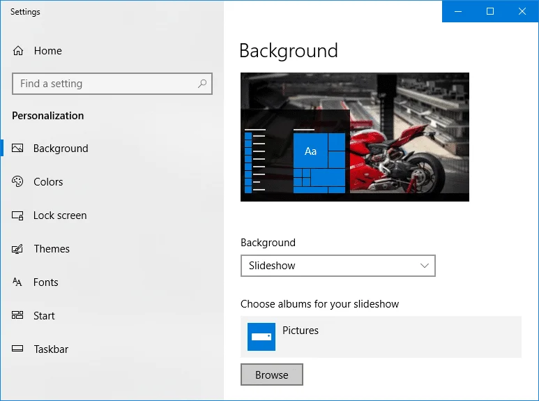 كيفية تغيير خلفية سطح المكتب في نظام التشغيل Windows 10