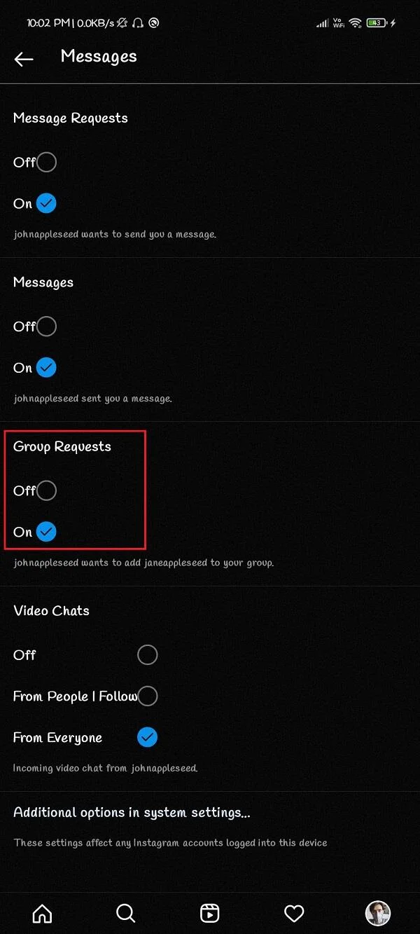 Cómo evitar que las personas te agreguen al grupo de Instagram