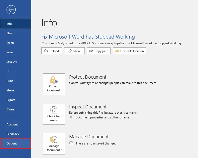 Microsoft Word telah Berhenti Bekerja [ASK]