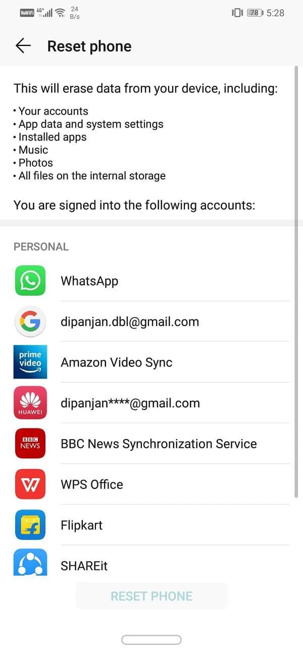 Androidフォンで連絡先を開くことができない問題を修正
