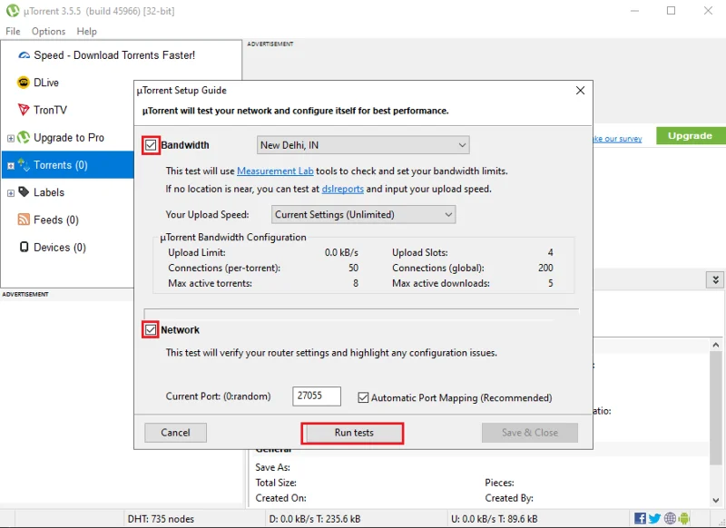 Fix uTorrent vastgelopen bij verbinding maken met peers