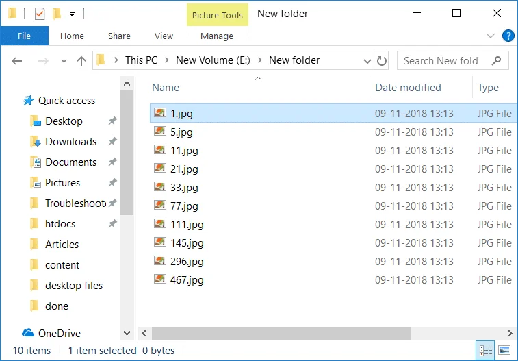 Dayakan atau Lumpuhkan Isih Berangka dalam Penjelajah Fail dalam Windows 10