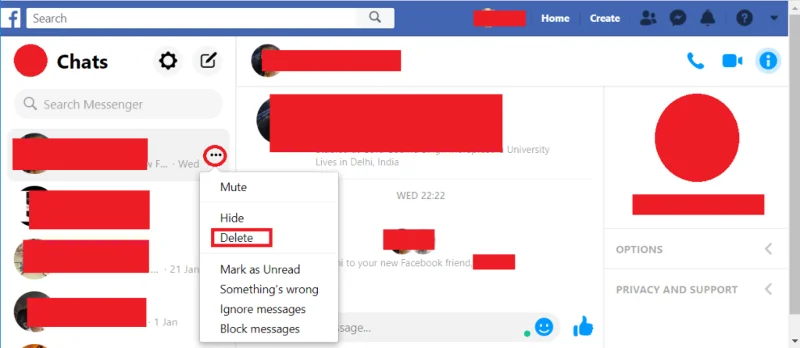5 façons de supprimer plusieurs messages Facebook