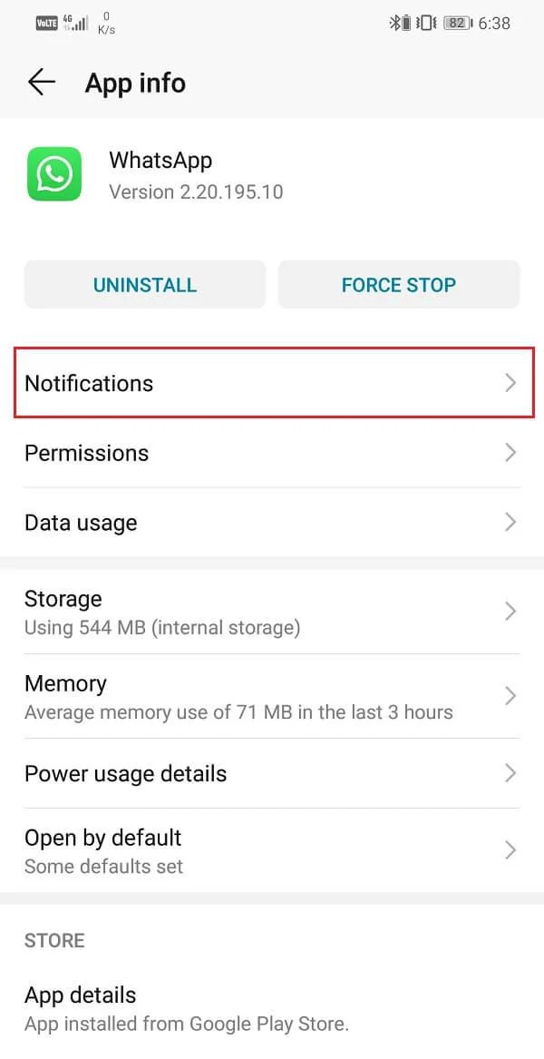 Reparar la llamada de WhatsApp que no suena en Android