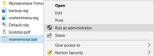Windows10でMicrosoftSecurityEssentialsをアンインストールする