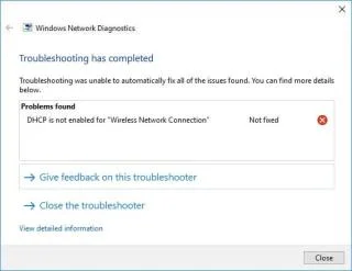 Fix DHCP is niet ingeschakeld voor wifi in Windows 10