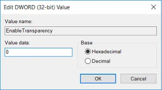 Transparantie-effecten in- of uitschakelen in Windows 10