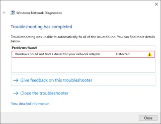 Windows kon geen stuurprogramma voor uw netwerkadapter vinden [OPGELOST]