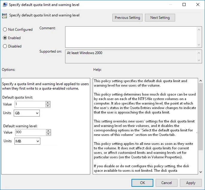 Cara Mengatur Batas Kuota Disk dan Tingkat Peringatan di Windows 10