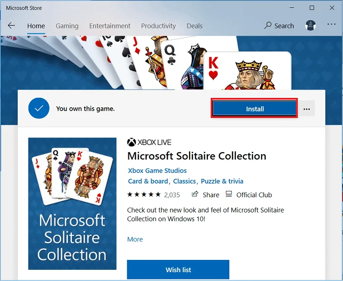 3 manieren om klassiek solitaire-spel te krijgen op Windows 10