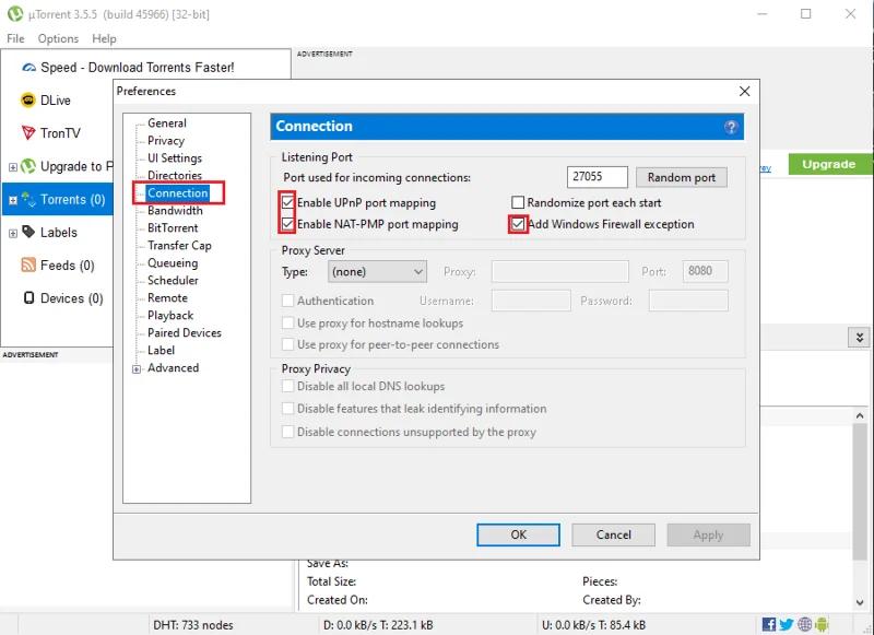 Fix uTorrent vastgelopen bij verbinding maken met peers