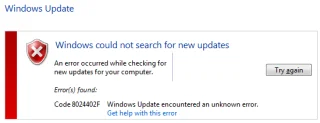 Fix Windows Update-fout 8024402F