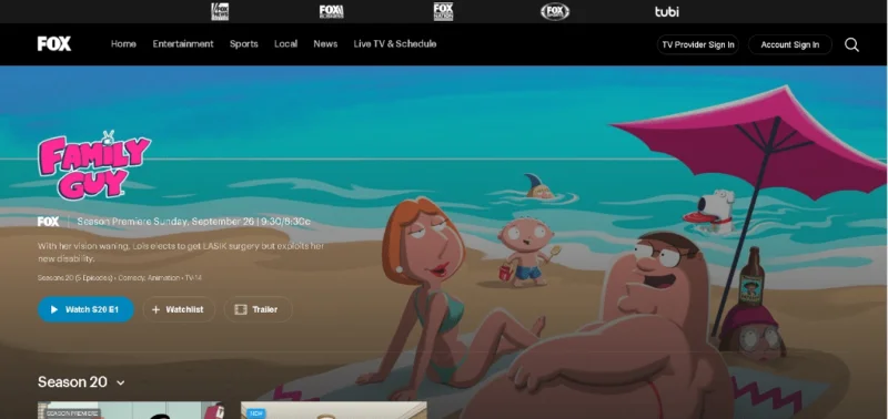 Waar Family Guy te kijken