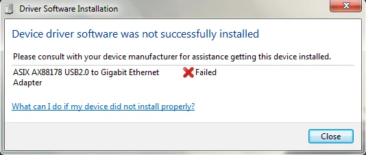 Hoe USB 2.0 10/100 Ethernet-adapter te repareren Geen stuurprogramma gevonden Fout