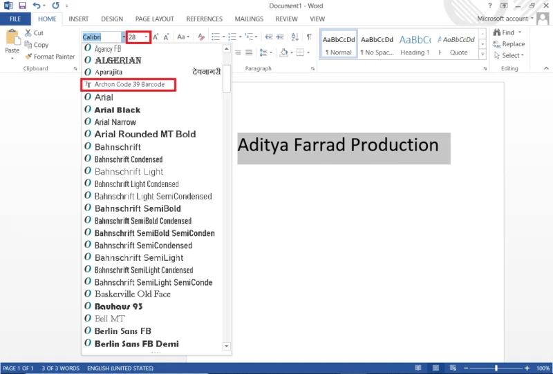 كيفية إنشاء رمز شريطي باستخدام Microsoft Word