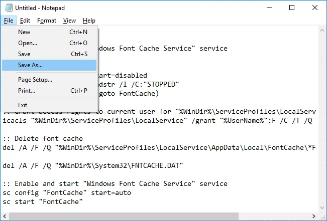 Herbouw lettertypecache in Windows 10