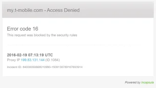 Fix Error Code 16: Dit verzoek is geblokkeerd door beveiligingsregels