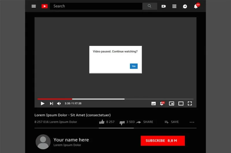 無効にする方法 'ビデオが一時停止しました。 YouTubeで「視聴を続ける」