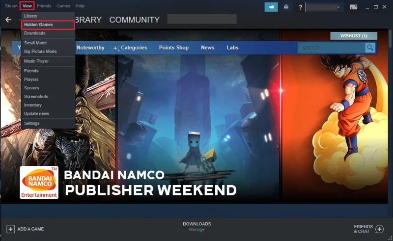 如何在 Steam 上查看隱藏遊戲