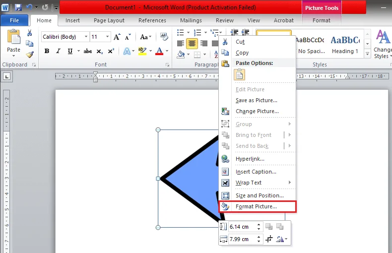 Cara Memutar Gambar atau Gambar di Word