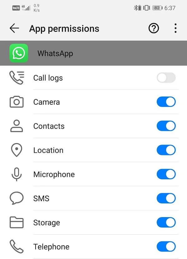 Reparar la llamada de WhatsApp que no suena en Android