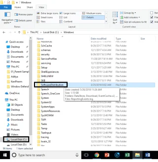 Hoe de softwaredistributiemap op Windows 10 te verwijderen