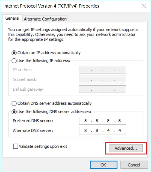 3 Cara untuk menukar tetapan DNS pada Windows 10