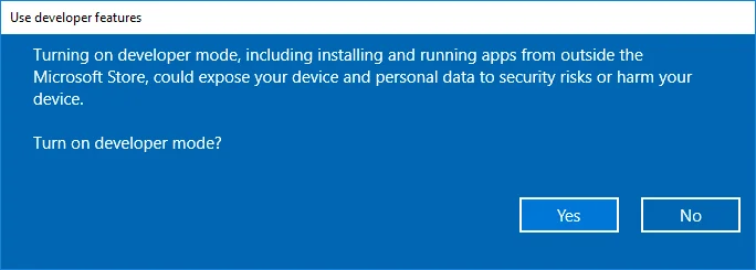 تمكين أو تعطيل وضع المطور في نظام التشغيل Windows 10