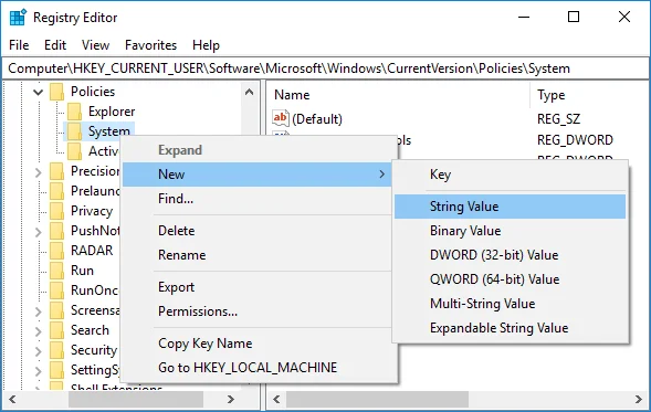 منع المستخدمين من تغيير خلفية سطح المكتب في نظام التشغيل Windows 10