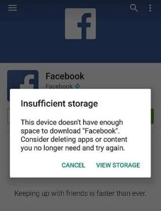 Fix Onvoldoende opslag beschikbaar Fout op Android