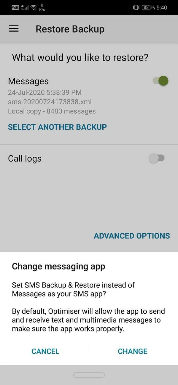 如何在 Android 上備份和恢復短信
