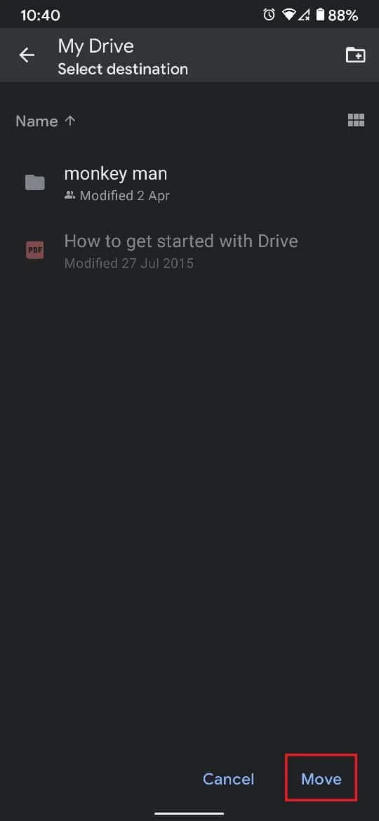 如何將文件從一個 Google Drive 移動到另一個