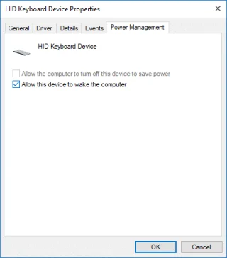 Toestaan ​​of voorkomen dat apparaten de computer uit de slaapstand halen in Windows 10