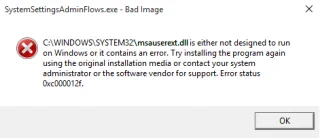 Fix SystemSettingsAdminFlows-fouten op Windows 10