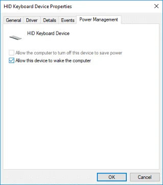 السماح للأجهزة أو منعها من تنشيط الكمبيوتر في نظام التشغيل Windows 10