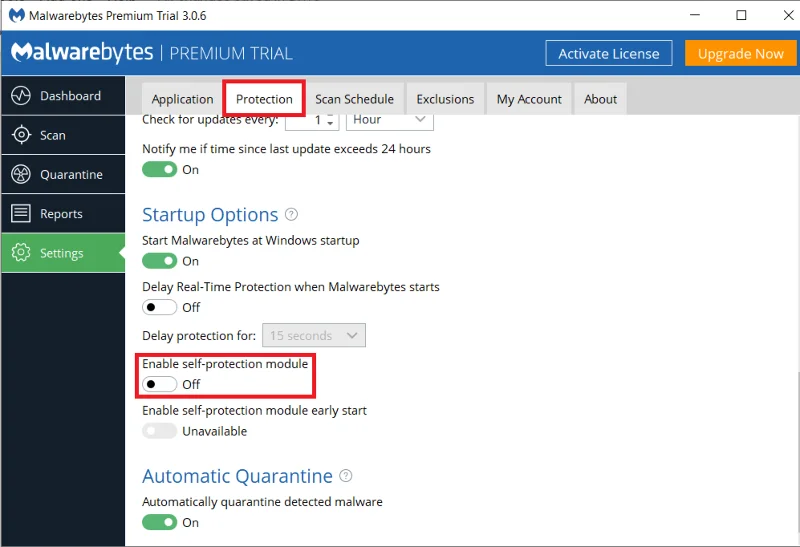 Fix Malwarebytes Real-Time Web Protection zal de fout niet inschakelen