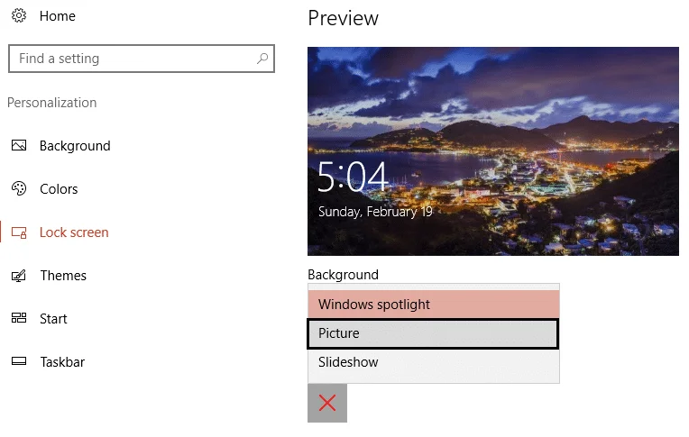 Thema, vergrendelscherm en achtergrond wijzigen in Windows 10
