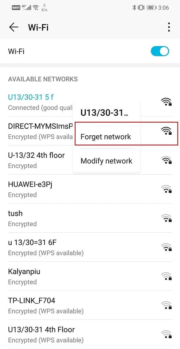 Androidでインターネットが利用できない可能性があるエラーを修正する