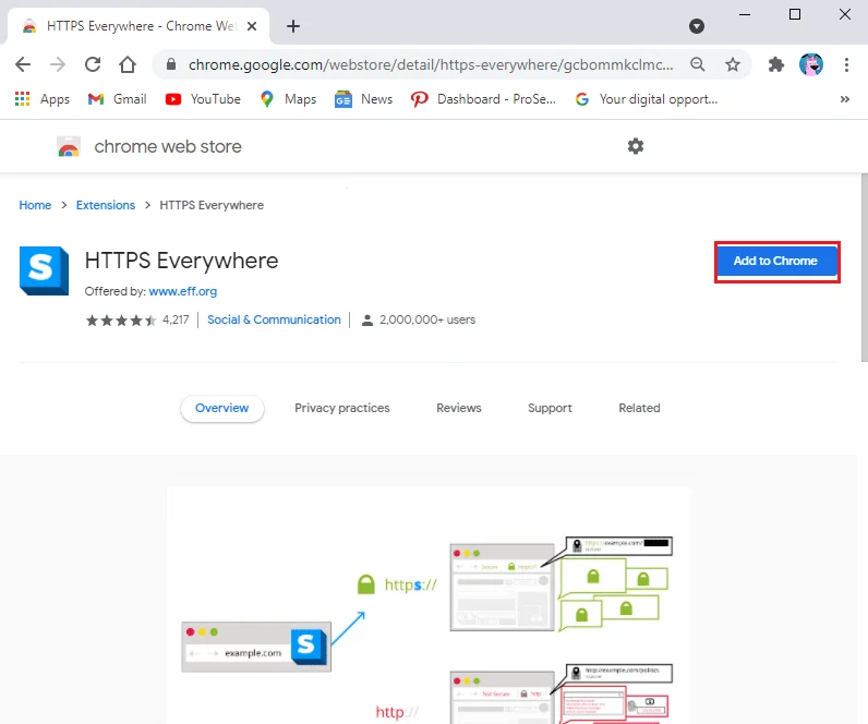 Waarschuwing niet veilig in- of uitschakelen in Google Chrome
