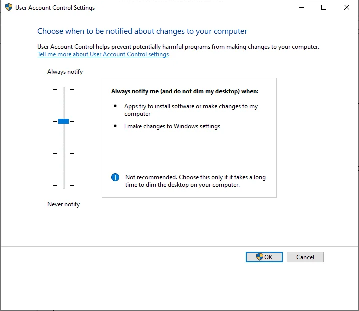 如何在 Windows 系統中啟用用戶帳戶控制