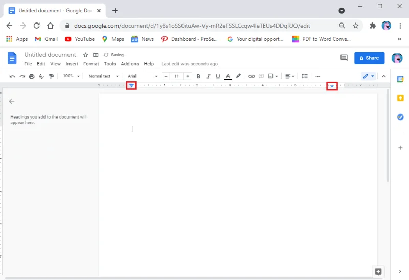 2 formas de cambiar los márgenes en Google Docs
