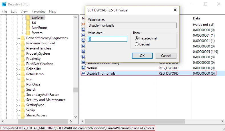 5 manieren om miniatuurvoorbeeld in Windows 10 in te schakelen