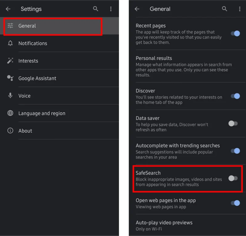 Googleでセーフサーチをオフにする方法