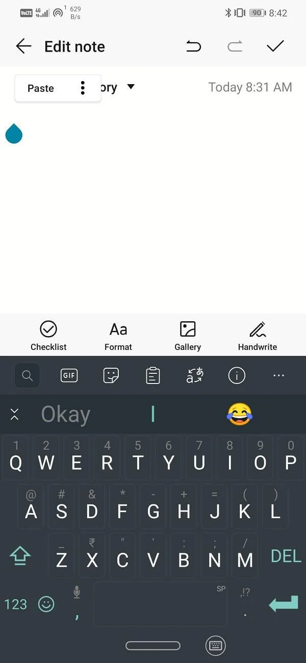 Androidでコピーアンドペーストを使用する方法