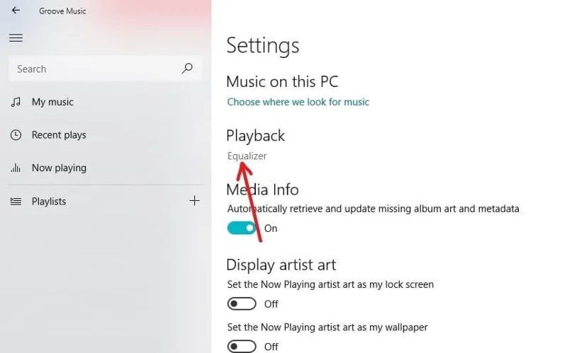 نحوه استفاده از اکولایزر در Groove Music در ویندوز 10